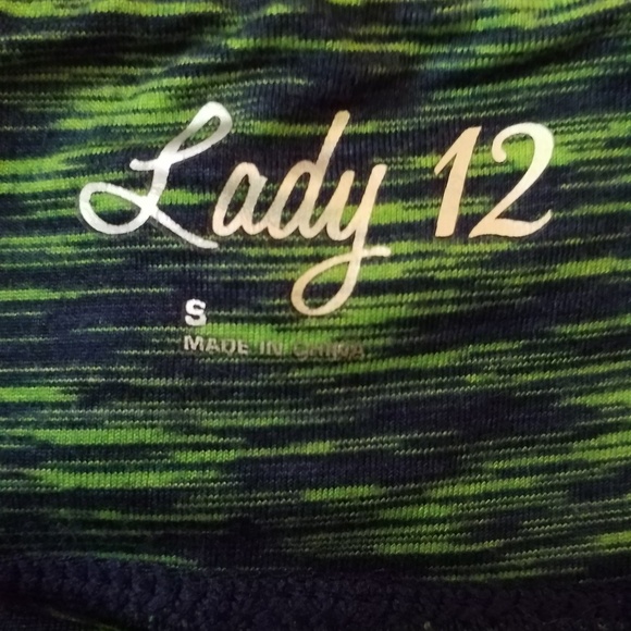 Cute Lady 12 Seahawks Cropped Leggings, Size Small - Picture 5 of 7